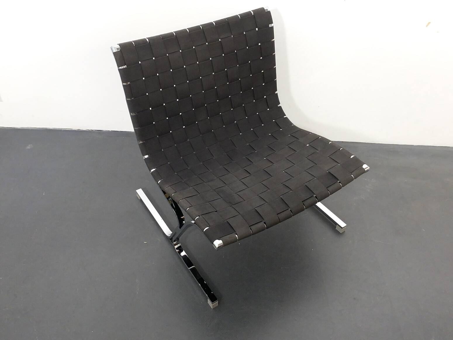 Luar lounge chair, black, by Ross Littell for ICF de Padova, Italy, 1960s.