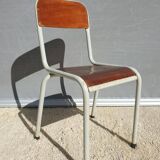 Chaise métal Mullca dossier arrondi