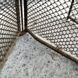 Antique 19th century fireplace screen, 5-panel spark arrester