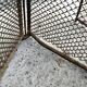 Antique 19th century fireplace screen, 5-panel spark arrester