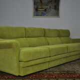 Green corduroy modular sofa, 1970s