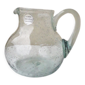 Bubbled glass pitcher