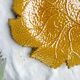 Vintage ochre earthenware dish AEGITNA Vallauris 1950/60