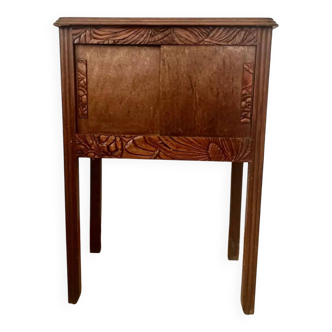 Petit meuble art déco aux portes coulissantes, atypique et joli