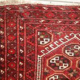 Tapis vintage fait main Gabbeh du Moyen-Orient 140cm x 215cm (1960s)