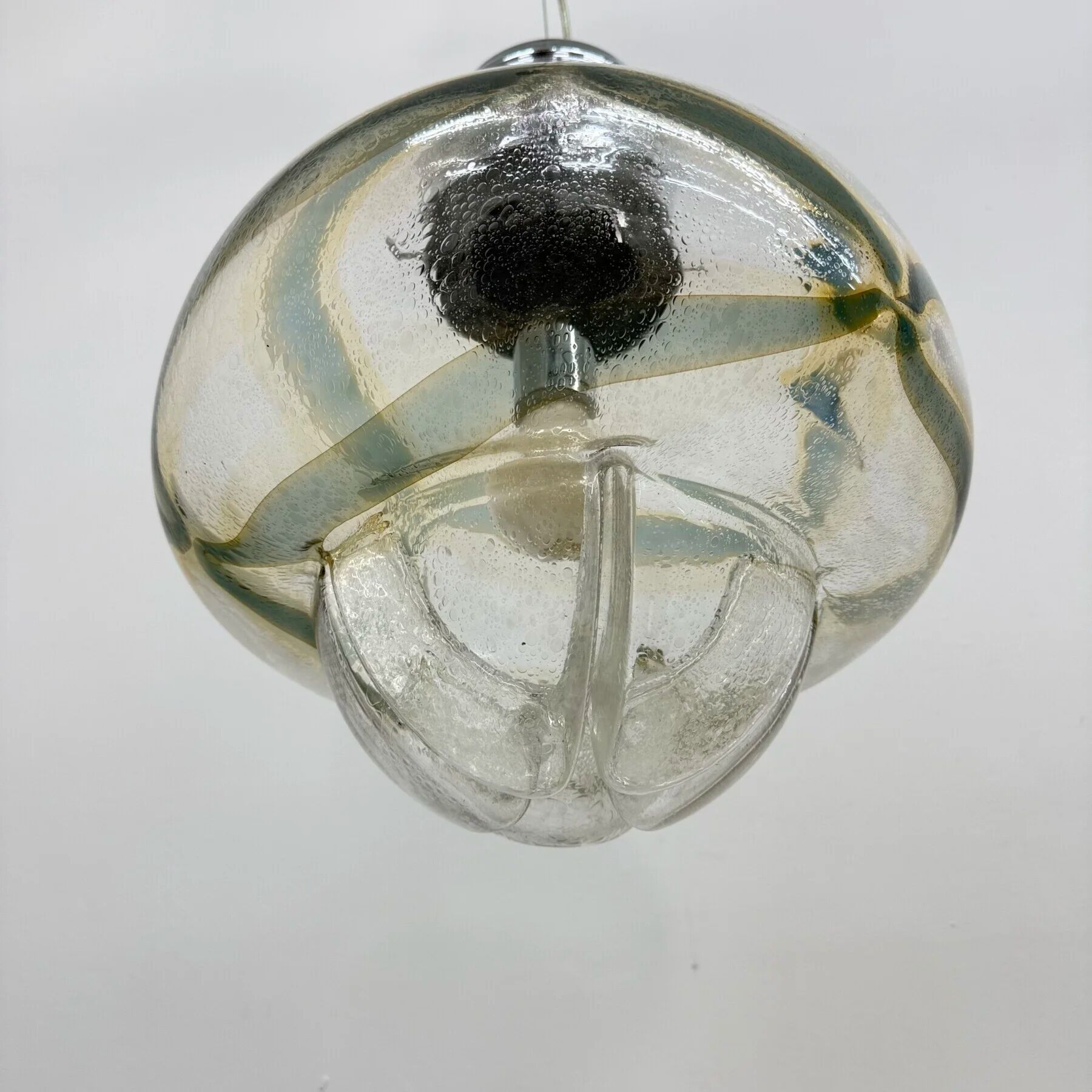 Suspension en verre Mazzega, années 1970, Italie