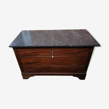 Commode droite avec marbre