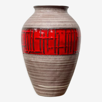 Vase rouge ouest-allemand vintage 1202/35