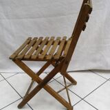 Chaise ancienne pliante en bois