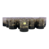 Set of 16 dark brown Luminarc glasses