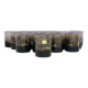 Set of 16 dark brown Luminarc glasses