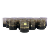 Set of 16 dark brown Luminarc glasses
