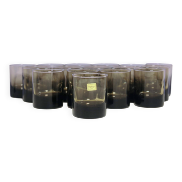 Ensemble de 16 verres Luminarc marron foncé