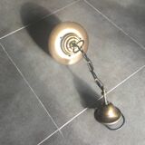 Patinated brass light fixture