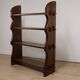 Vintage brutalist solid wood shelf - 1950