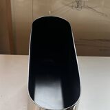 Horizontal vase in silver chrome metal by Jean-Baptiste Fastrez