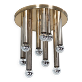 Brass wall and ceiling lamp model 2165 by S.A. Boulanger, 1970s