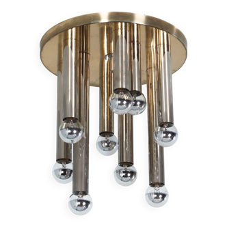 Brass wall and ceiling lamp model 2165 by S.A. Boulanger, 1970s