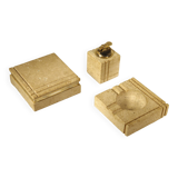 Mannelli travertine smoking set