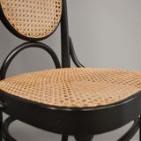 Chairs in curved beech and vienna straw, 1980s, set of 4