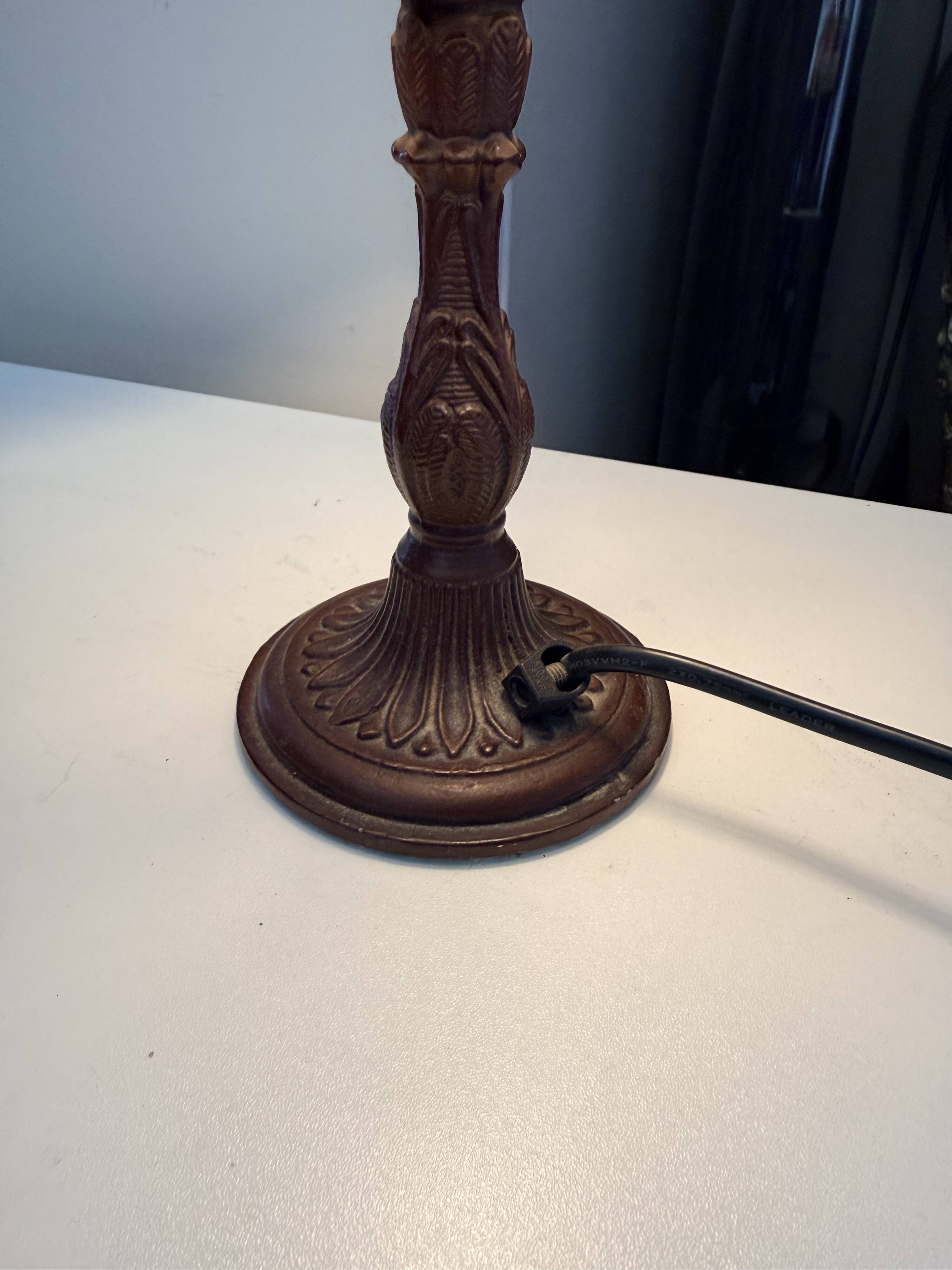 Tiffany-style Art Deco mosaic lamp