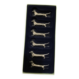 Silver dachshund knife holder