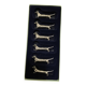 6 porte-couteau teckel argenté