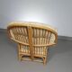 Oversized rattan / bamboo lounge chair with original cushions. 1970s