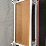 Refurbished vintage coffee table with laminated safety glass