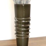 Vase en verre, vert / gris