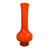 Old vase soliflore murano multilayer glass orange & white vintage