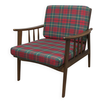 Scandinavian teak armchair, 1960s, Scottish style, collapsible