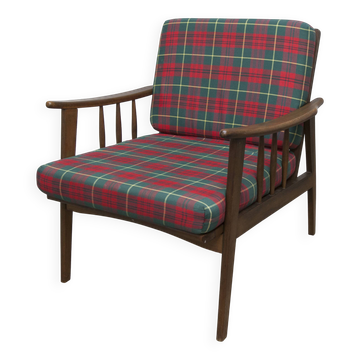 Scandinavian teak armchair, 1960s, Scottish style, collapsible
