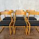 Set of 6 vintage bentwood sleigh chairs by Baumann - 1960s