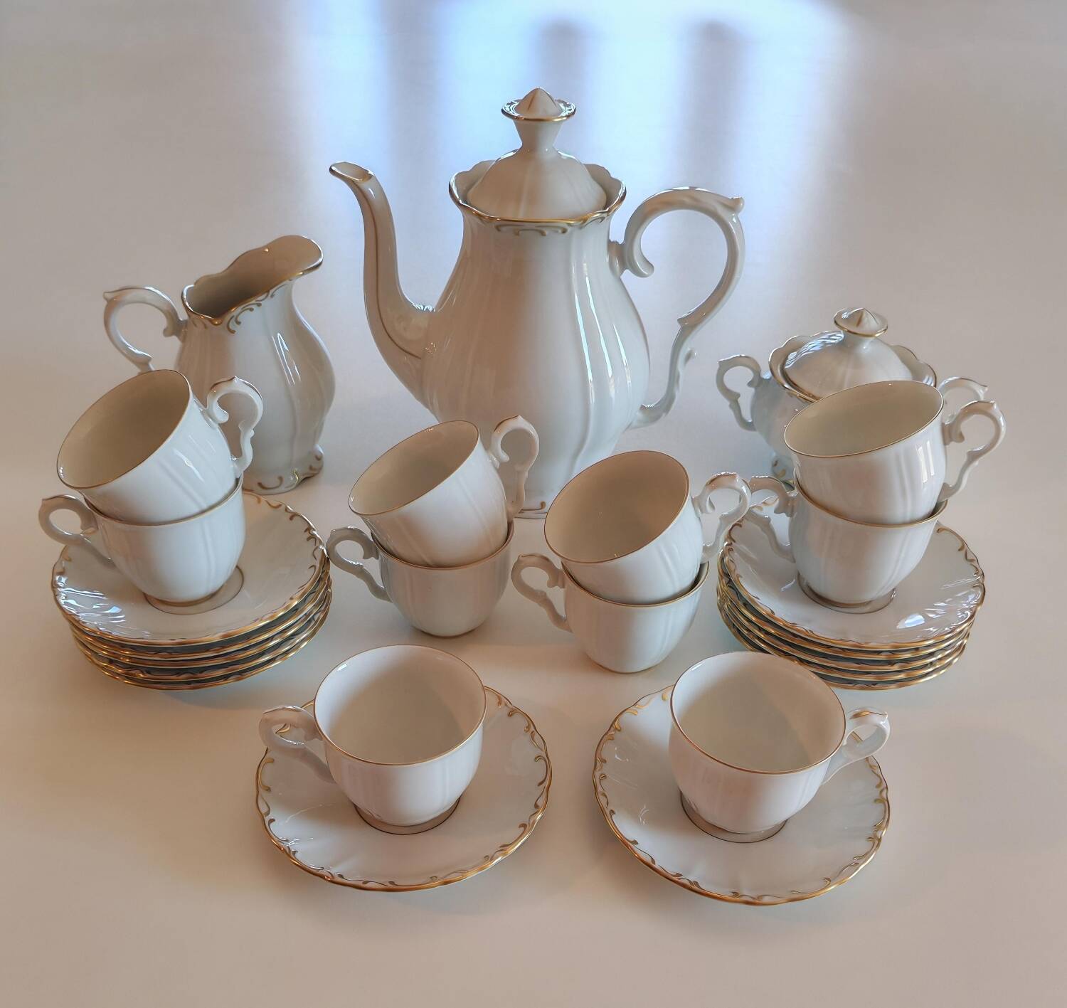 Service à café en porcelaine de Bohème