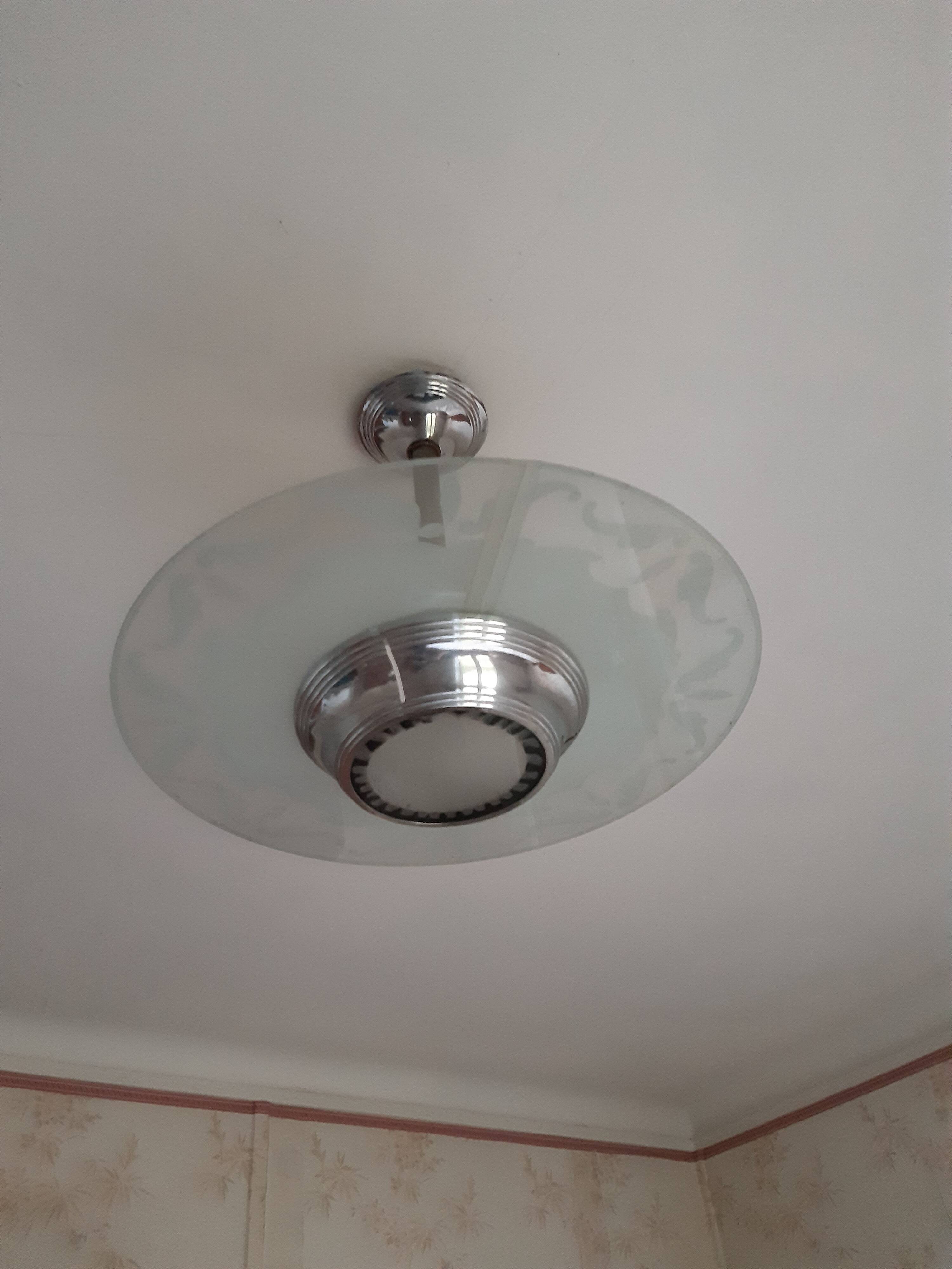 Glass art deco ceiling light