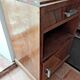 Vintage Wooden Nightstand with Marble Top