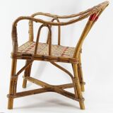 Fauteuil enfant scoubidou et rotin