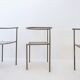 Ensemble de 4 chaises en métal gris dans le style du modèle « Von Vogelsans » de Starck