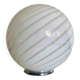 Contemporary murano spiral white murano glass table lamp