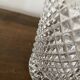 Bonbonniere, diamond-cut crystal pot with vintage lid