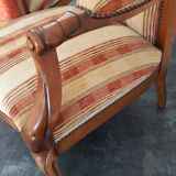 Fauteuils Voltaire en noyer