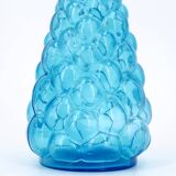 Empoli blue glass carafe bottle, 1960s