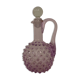 Italian pink bubble glass decanter with stopper, 1960s