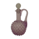 Italian pink bubble glass decanter with stopper, 1960s