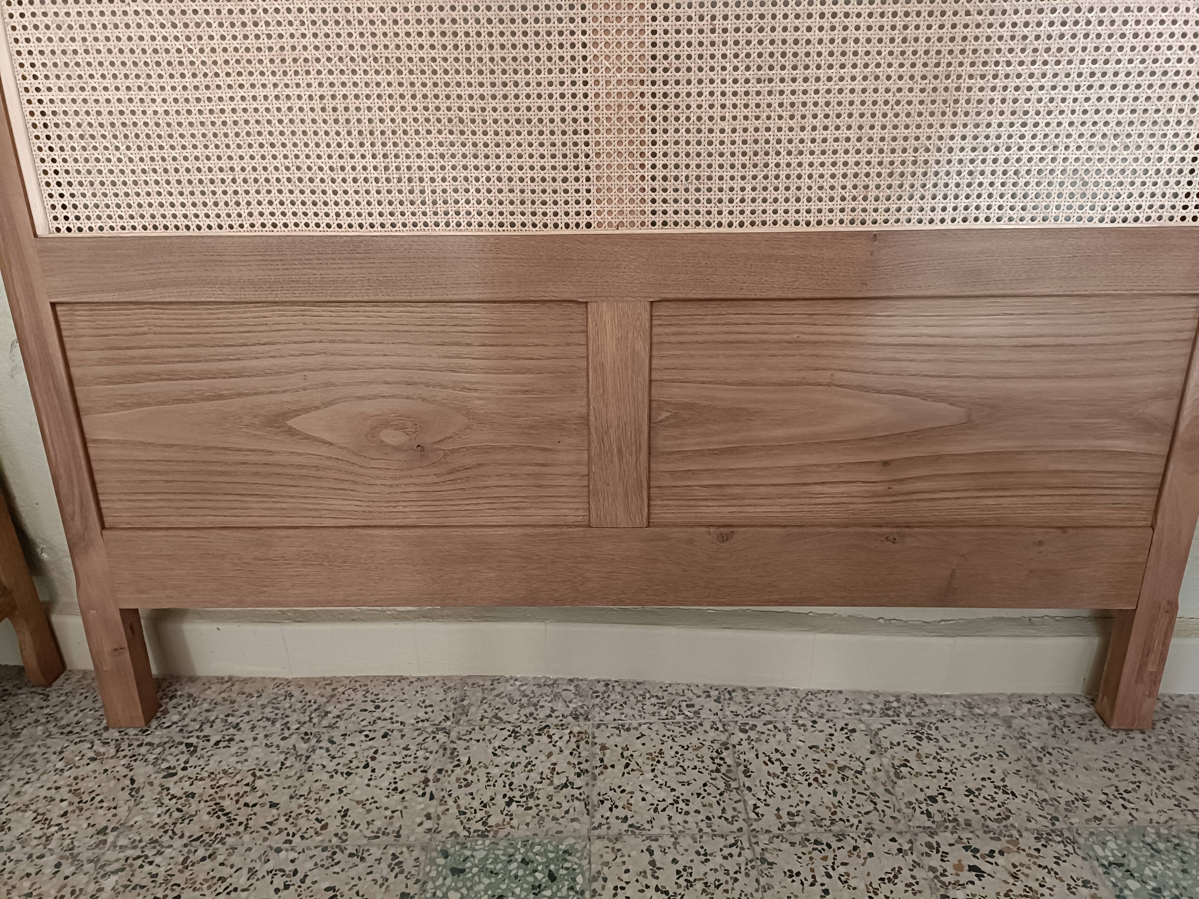 Refurbished Art Deco cane headboard
