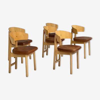 6 chaises de salle à manger Nordisk par Niels Gammelgaard pour Ikea