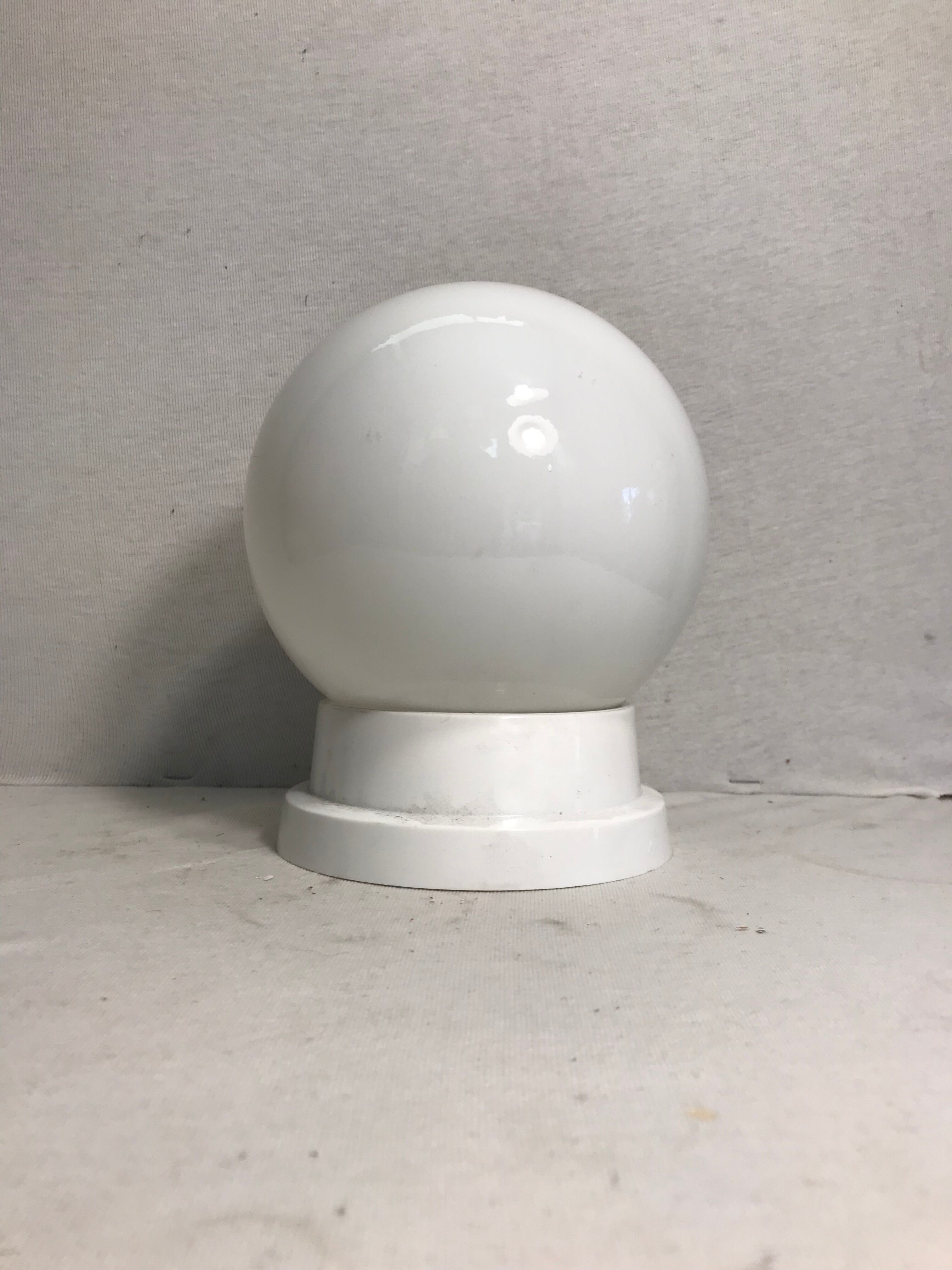 White opaline glass ball