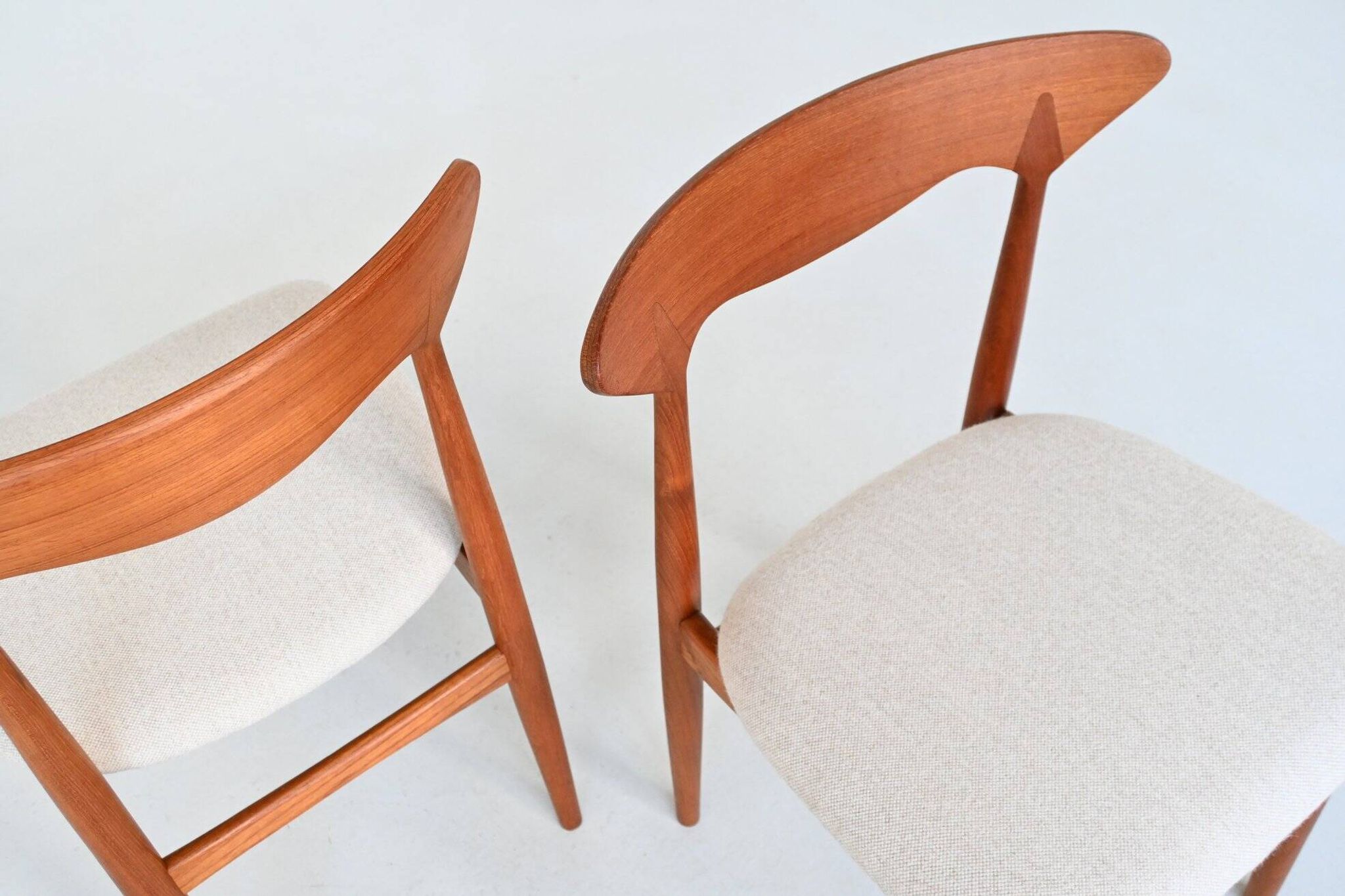 Christian Linneberg set of six dining chairs in teak Denmark 1960