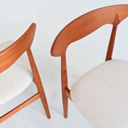 Christian Linneberg set of six dining chairs in teak Denmark 1960